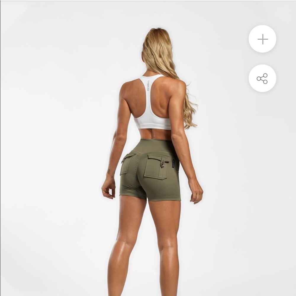 Firm abs cargo shorts small green